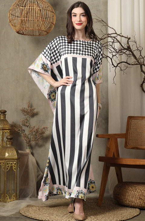 Pink Stripe Kaftan HSK-0001