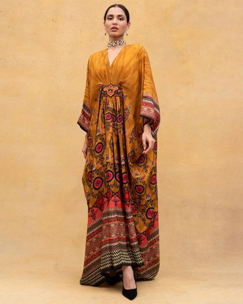 Mustard  Kaftan HNK-0018