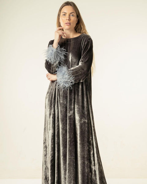 Fur Velvet Gown HVC-0005