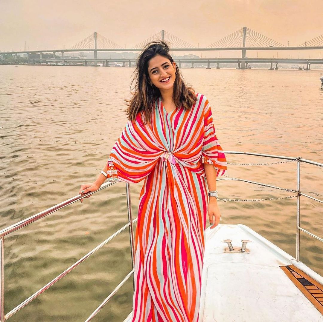 Multi Lines Long Kaftan HLK-0192