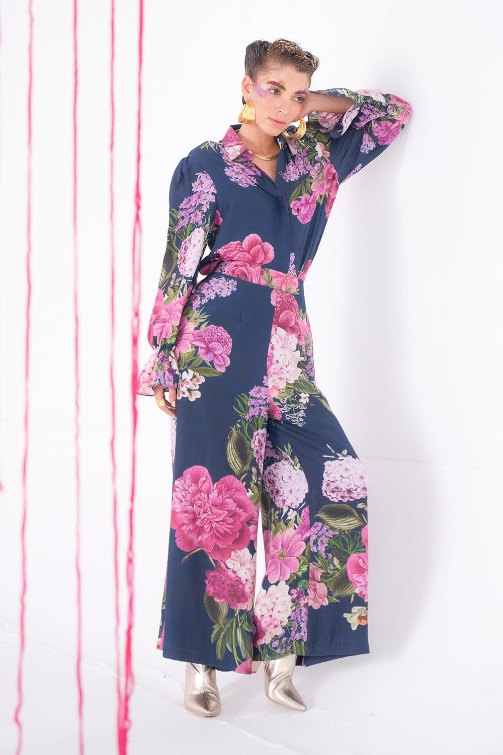 Indigo Shirt &  Palazzo HNL-0003