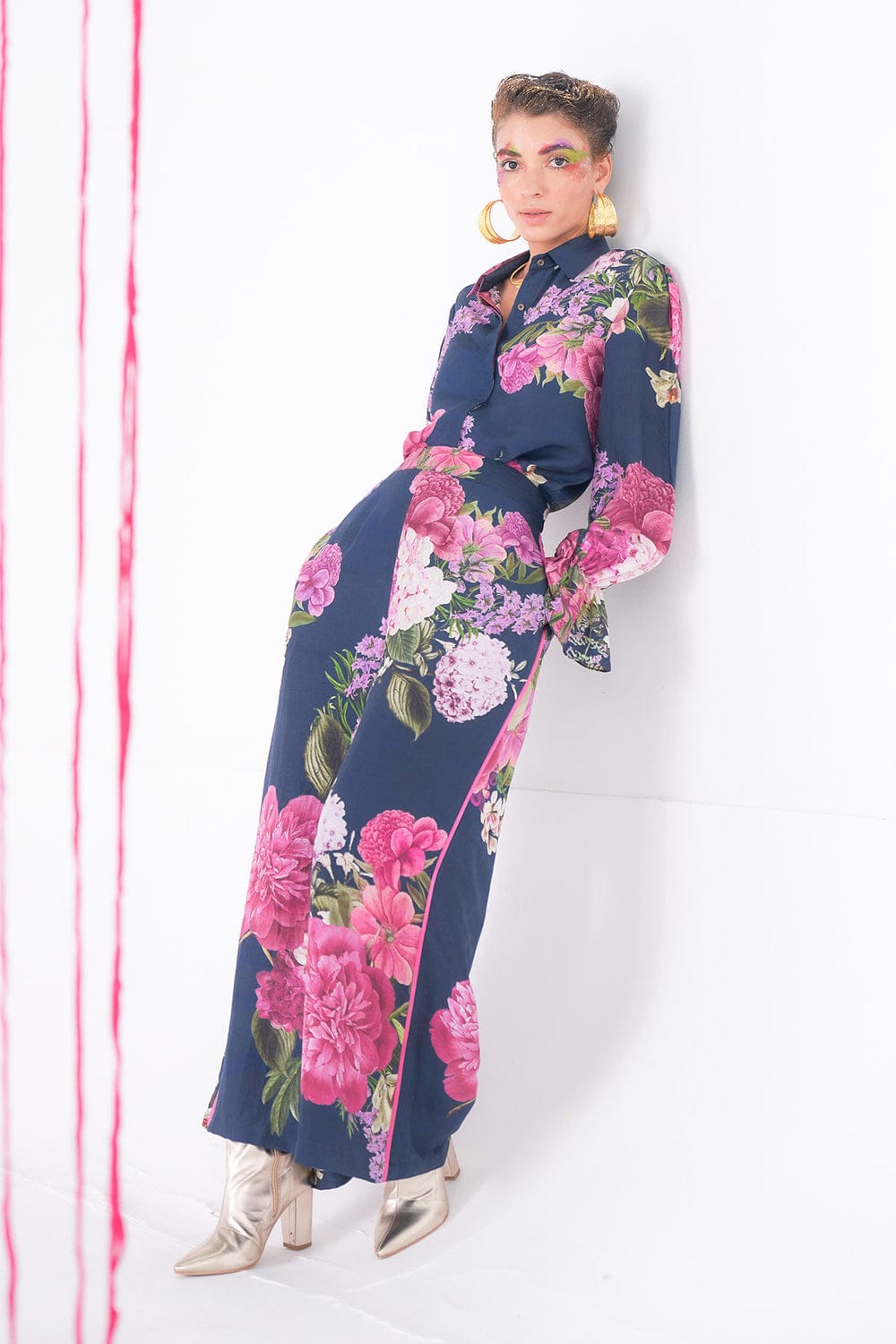 Indigo Shirt &  Palazzo HNL-0003