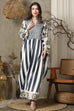 Pink Stripe Silk Kaftan HSK-0008