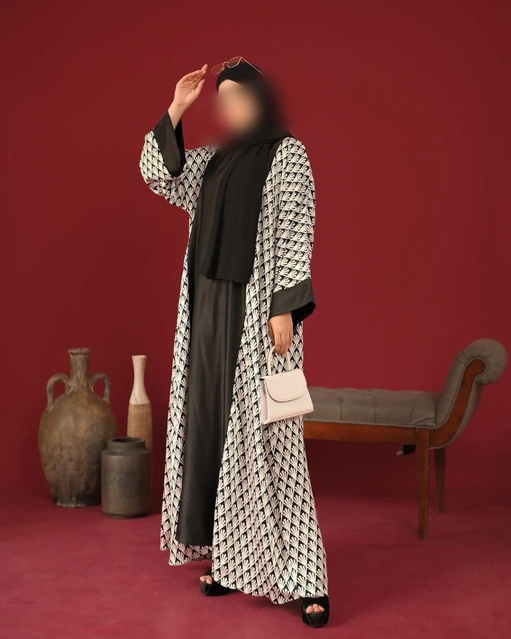 Black & White Abaya HAC-0016