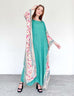Green Floral Kaftan HSK-0016