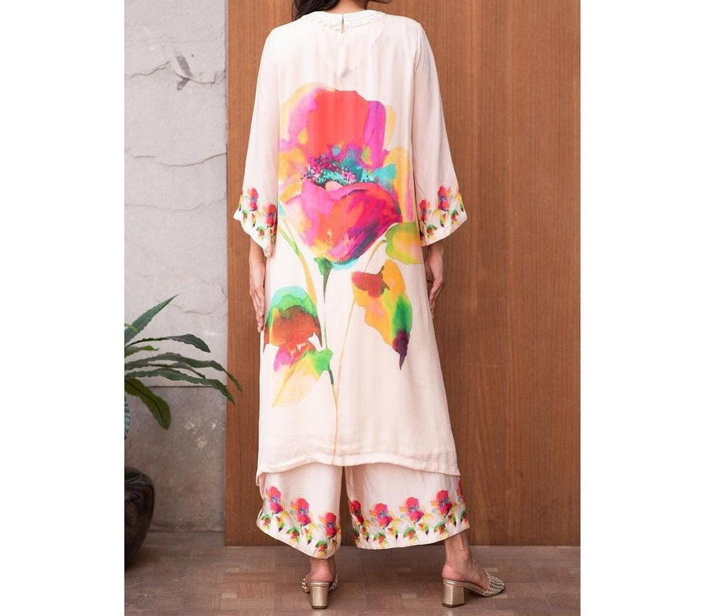 Floral Off-White Co-Ord Set HMAY-0008