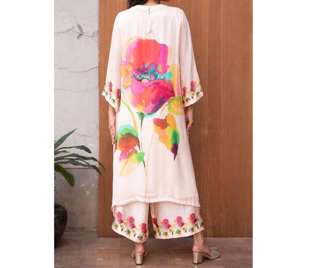 Floral Off-White Co-Ord Set HMAY-0008