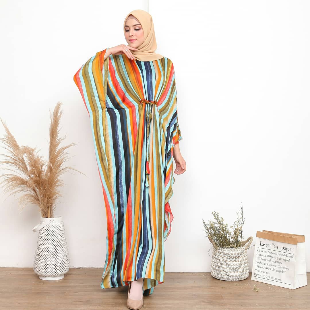 Multi Lines Kaftan HLK-0092