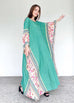 Green Floral Kaftan HSK-0016