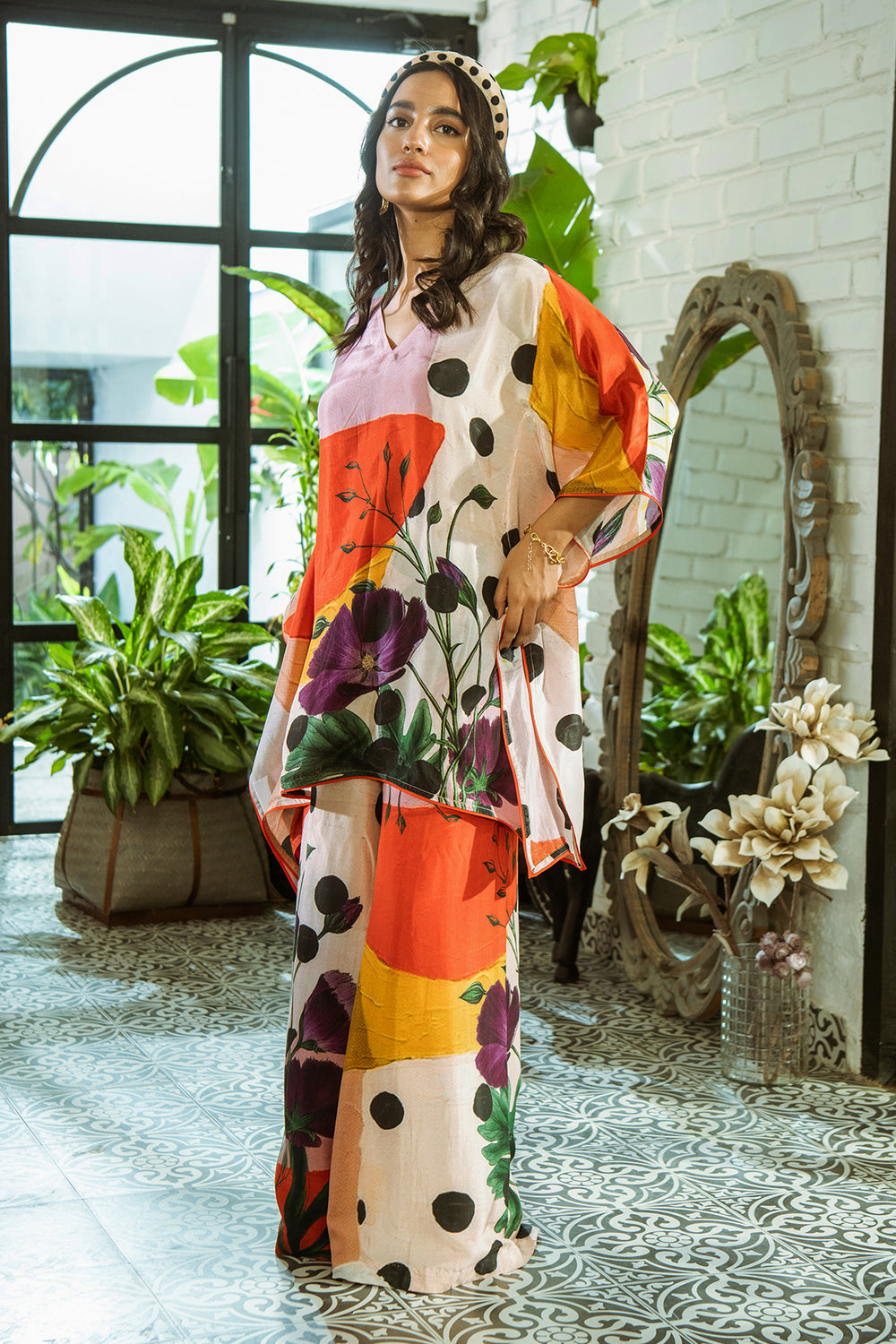 Polka Love Kaftan Set HED-0029