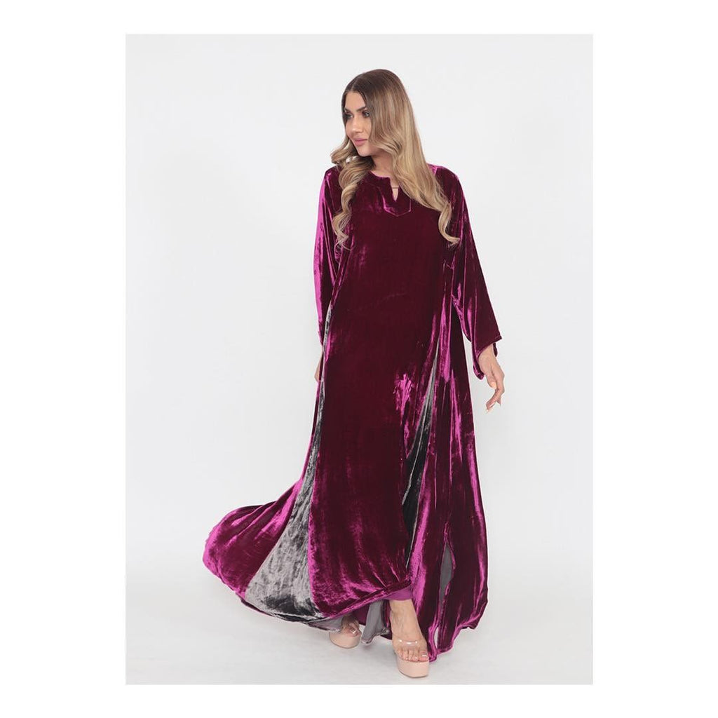 Maroon Velvet Gown HVC-0010