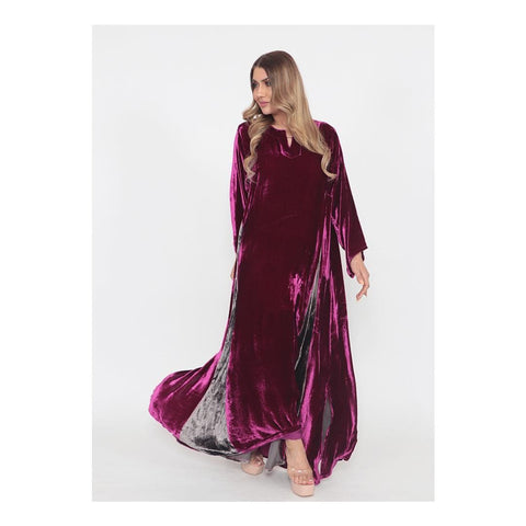 Maroon Velvet Gown HVC-0010