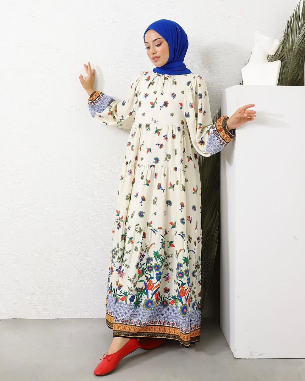 Floral Flaired Dress HLF-0013