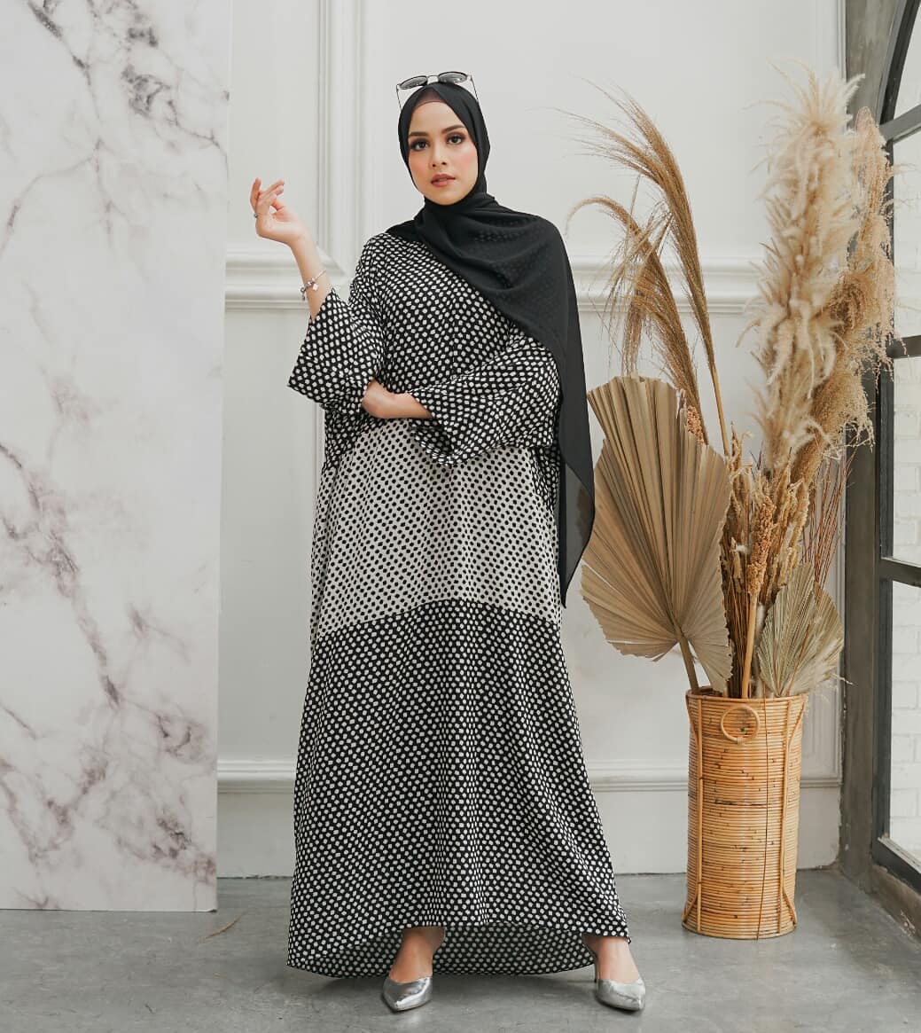 Dotted Kaftan Abaya HAC_0063