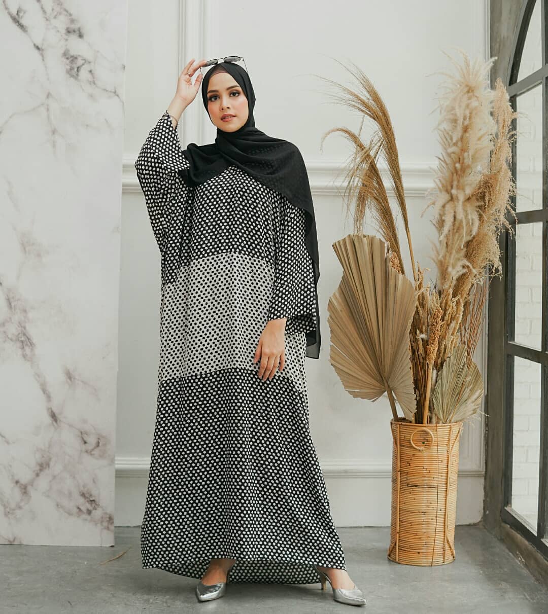 Dotted Kaftan Abaya HAC_0063