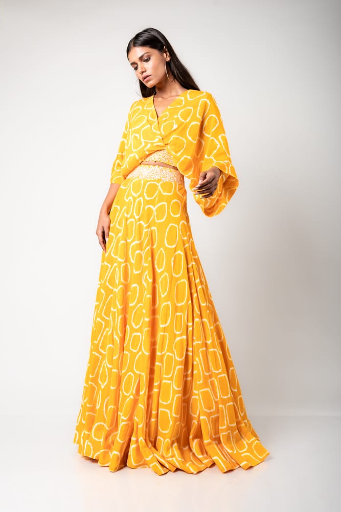 Kaftan Top With Cirular Pants Set HTD-0004