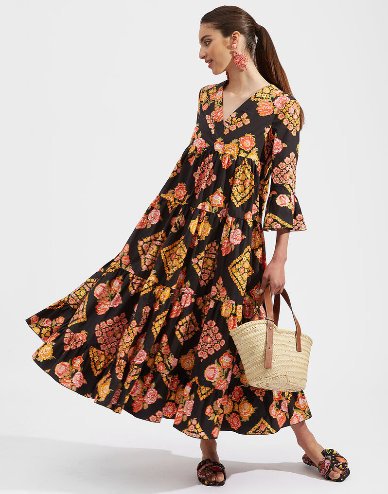 LDJ Printed Frock  HWD-0018