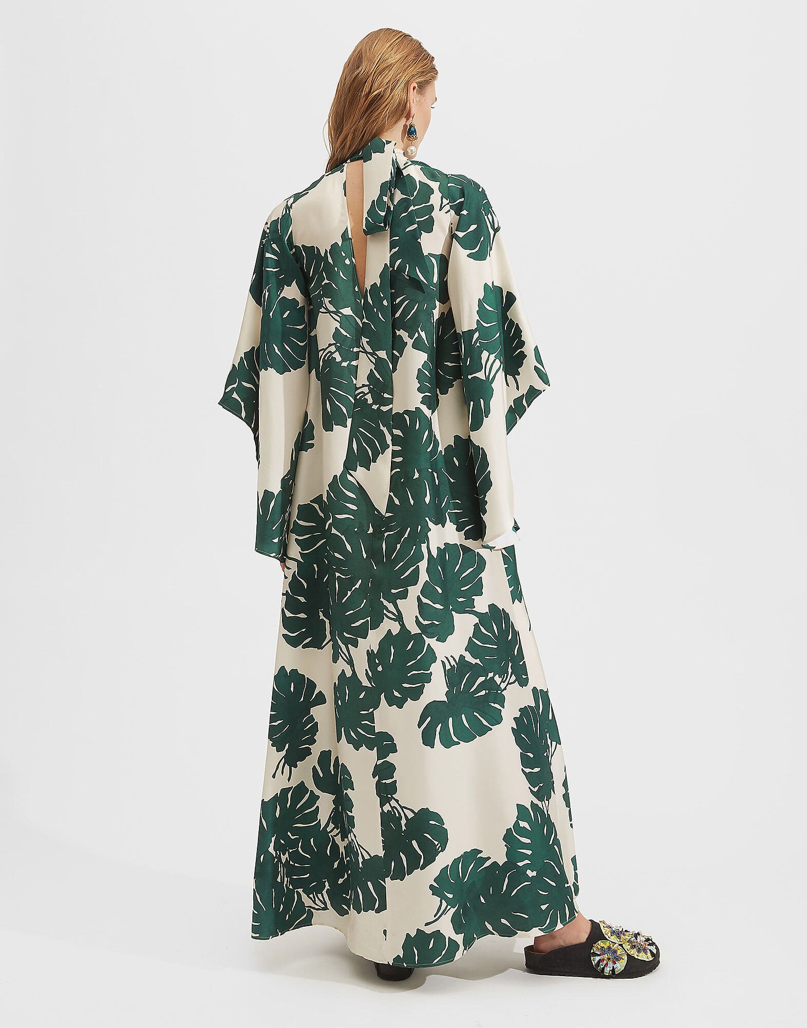 Green Leaf Long Dress HWD-0066