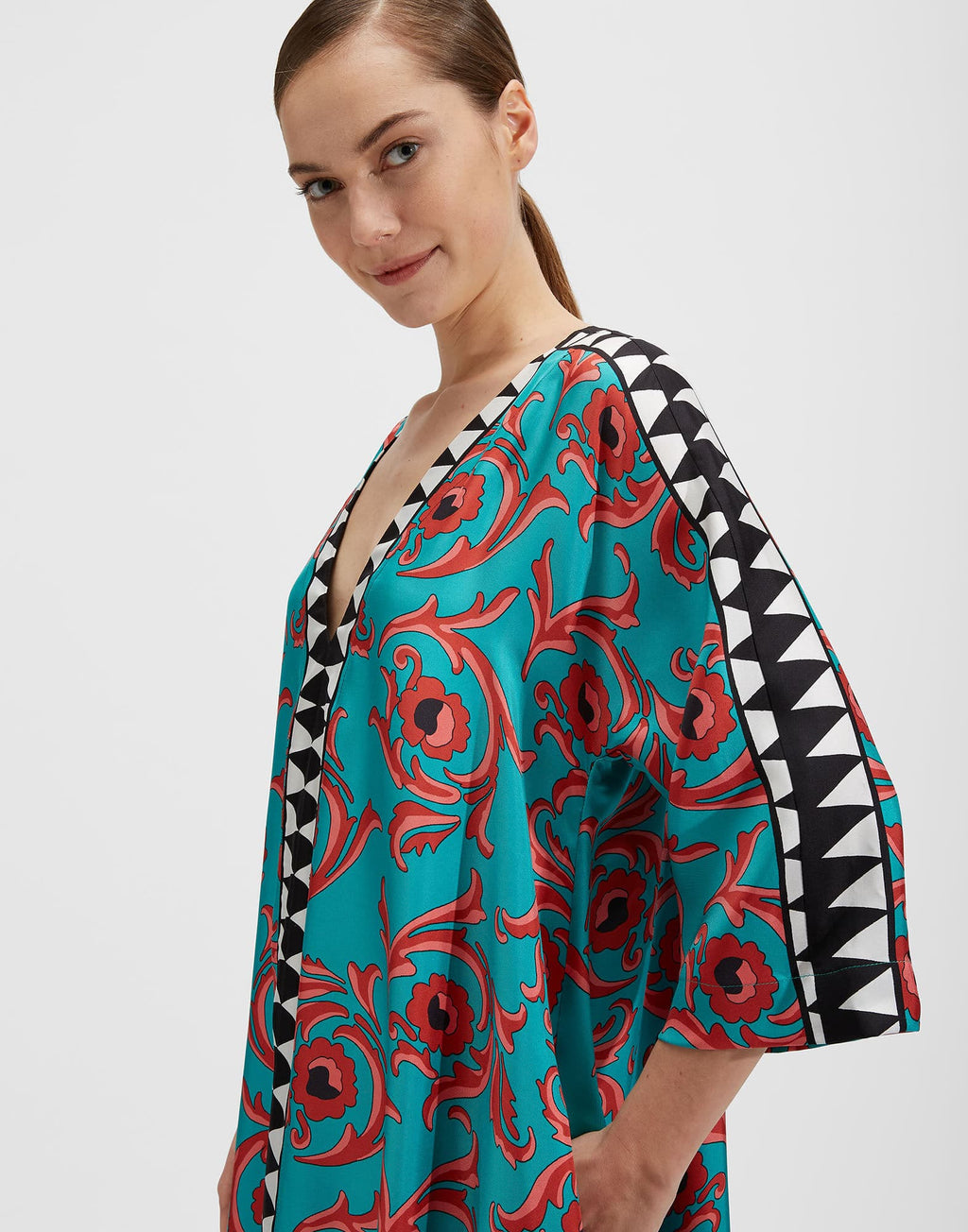 Geometric Floral Long Dress HWD-0064