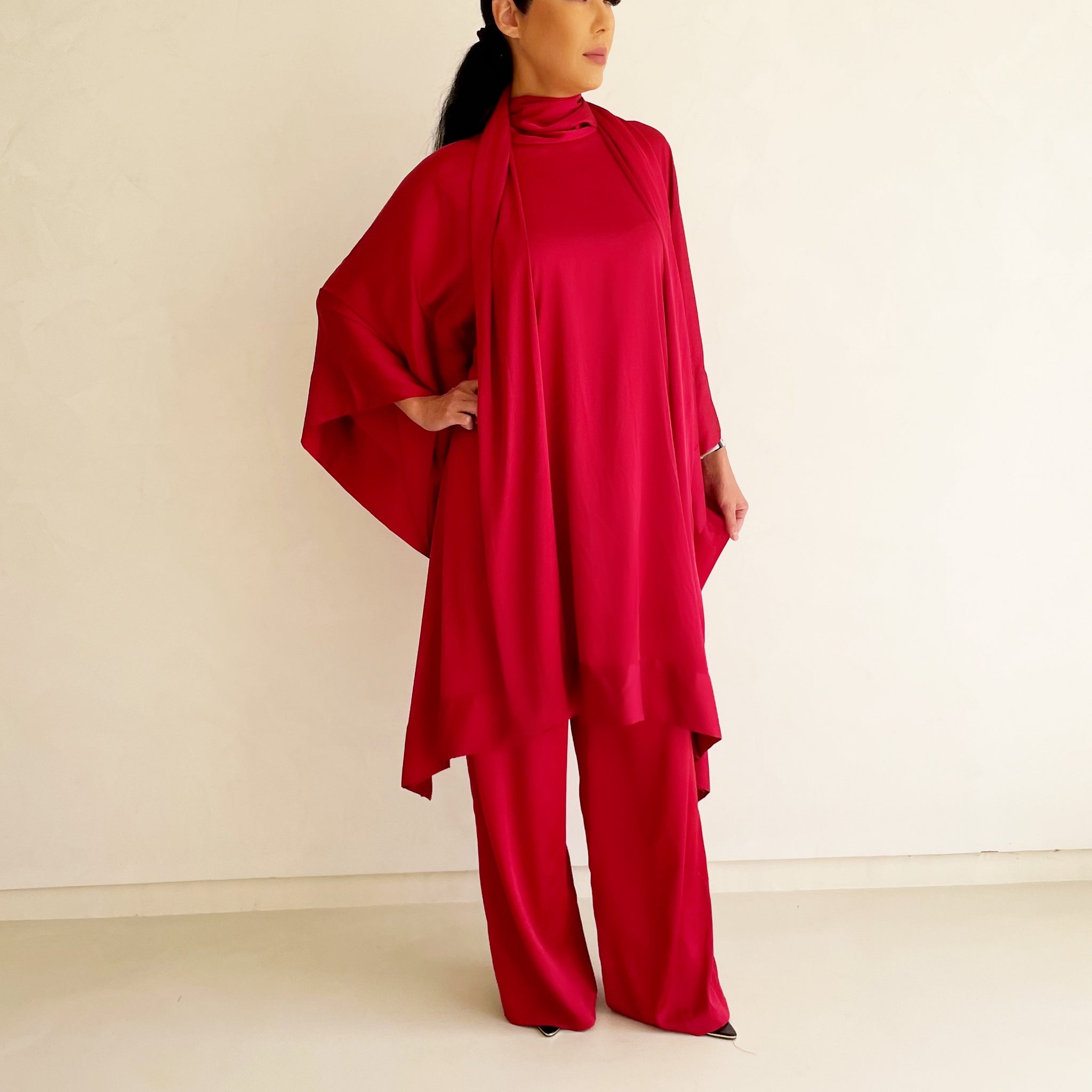 Red Kaftan Set