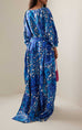 Blue Floral Kaftan HEK-0003