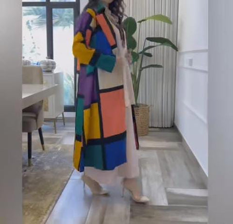 Geometric Pattern Coat