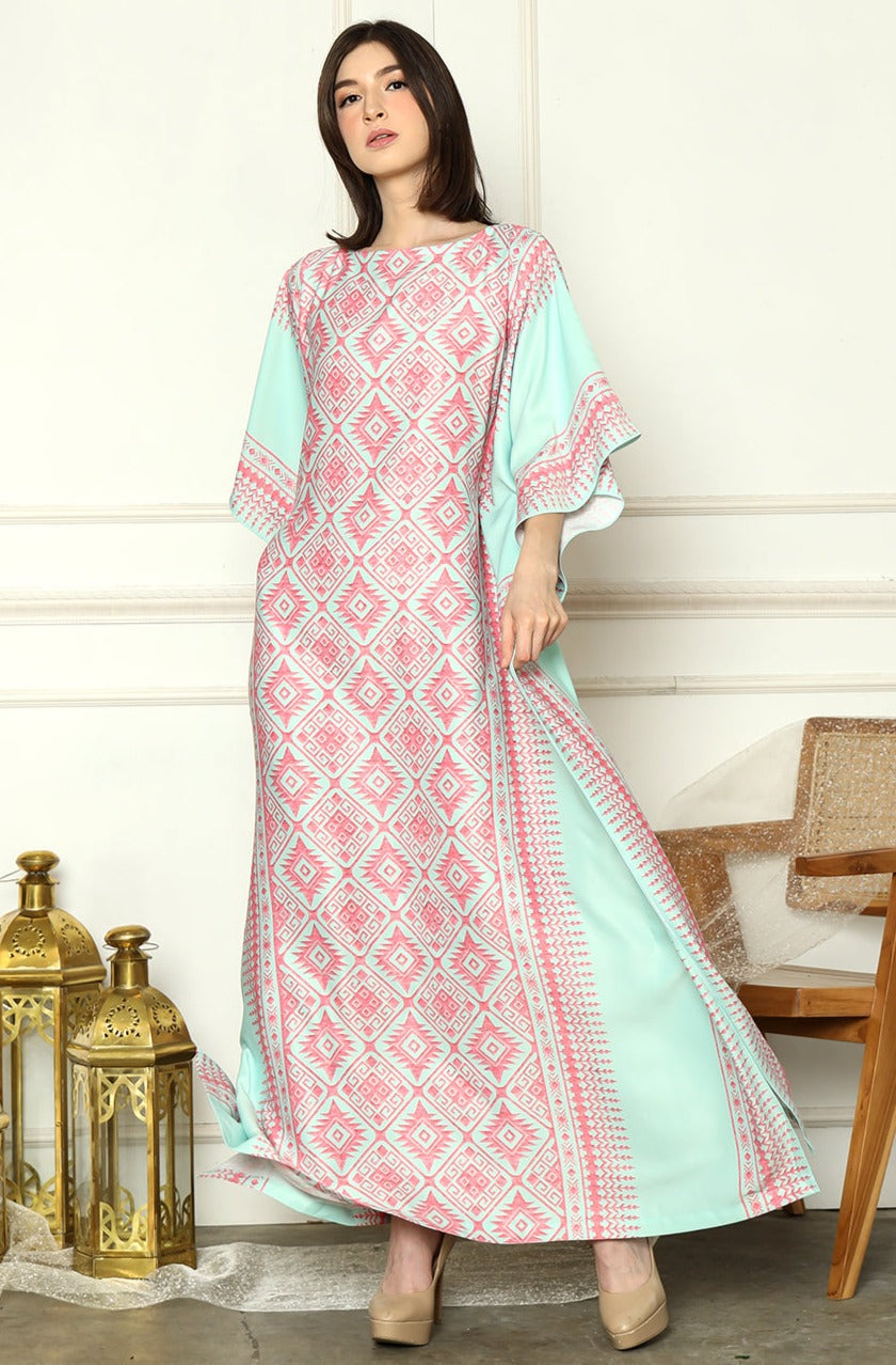 Pink Silk Kaftan HLK-0144