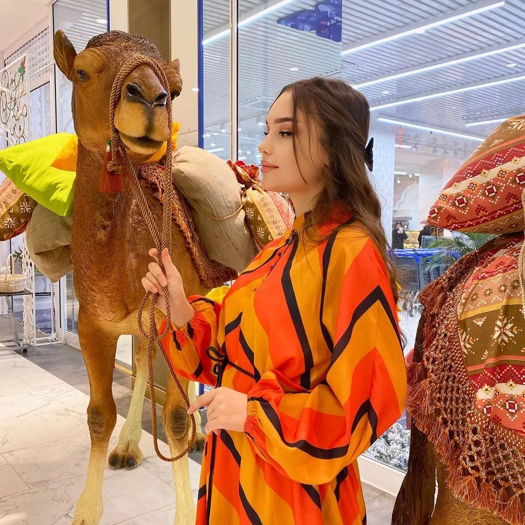 Orange Lines Long Shirt HSC-0037