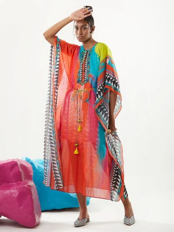 Multi Kaftan Lawn HLK-0002