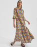 Geometric Print Long Dress HWD-0063