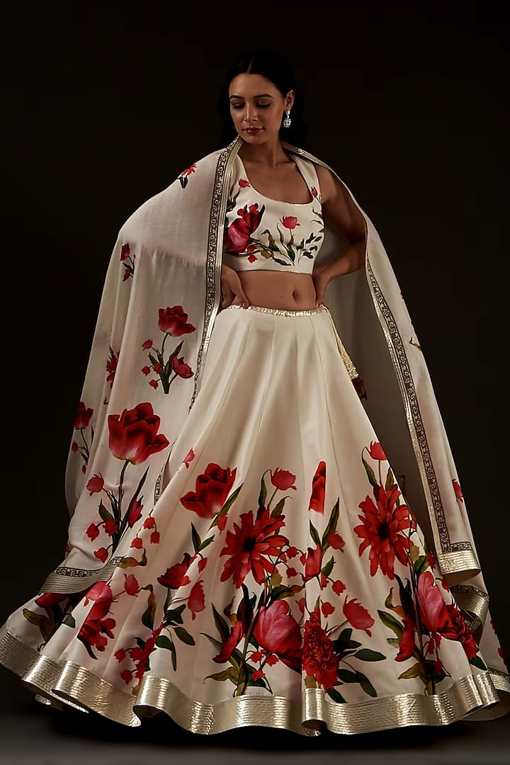 Ivory Lehnga Choli HLC-0005