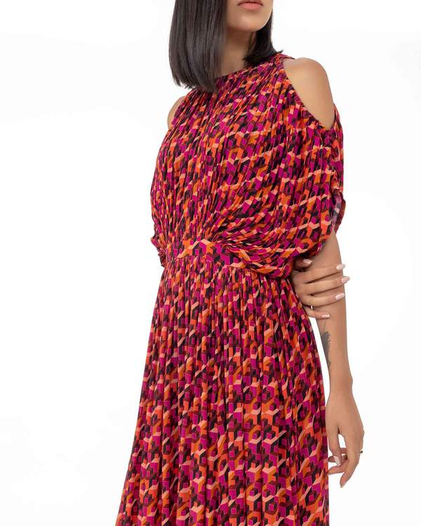 Geomatric Print Frock HLF-0045