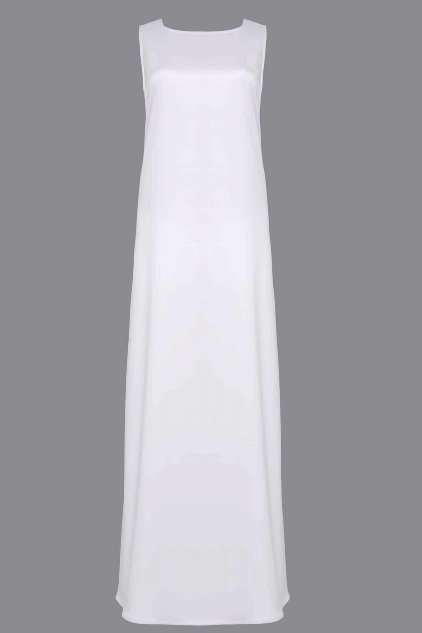 White Abaya Inner Slip Dress HIC-0002