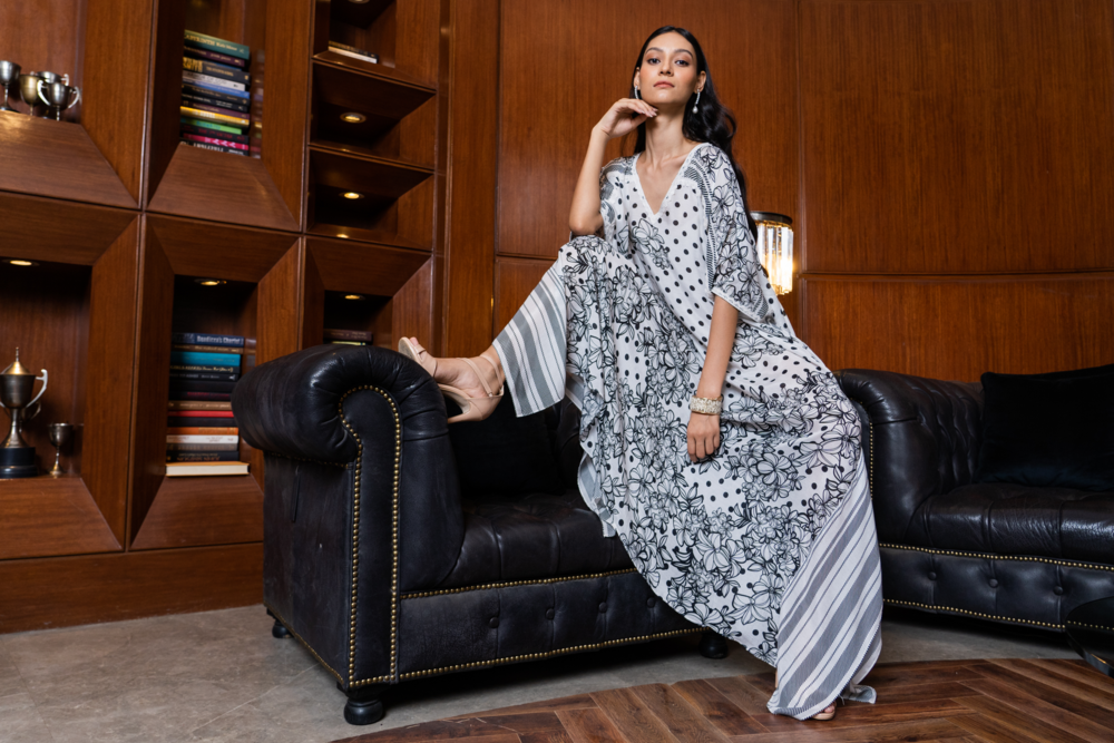 Dots Floral Kaftan HLK-0188