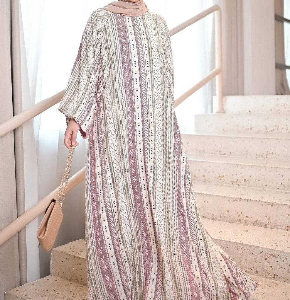 Geometric Line Abaya NAC-0003