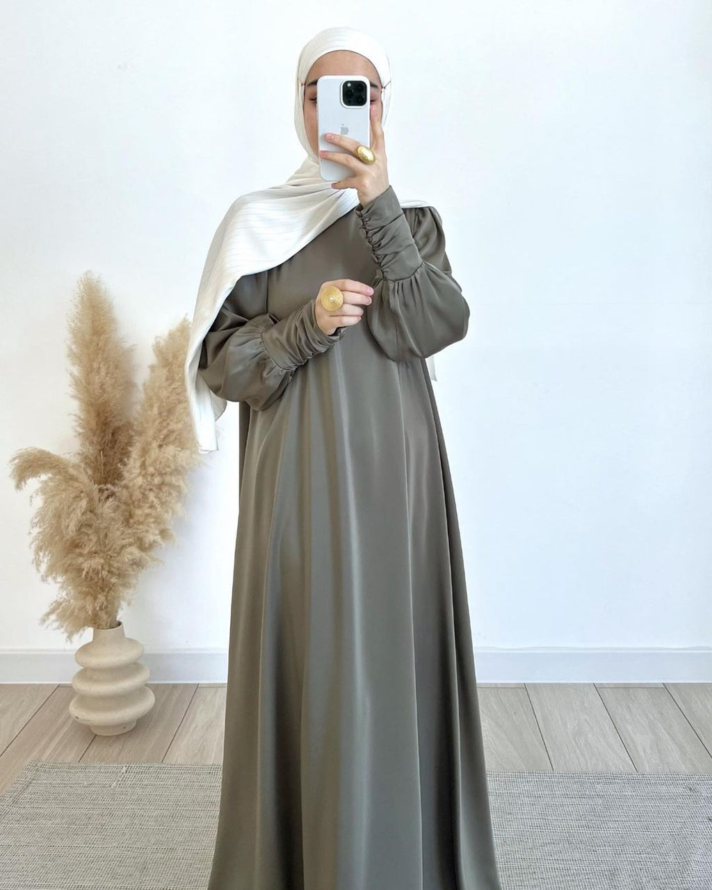 Green Plain Abaya NAC-015