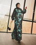 Green Mosaic Print Abaya HAC-0281