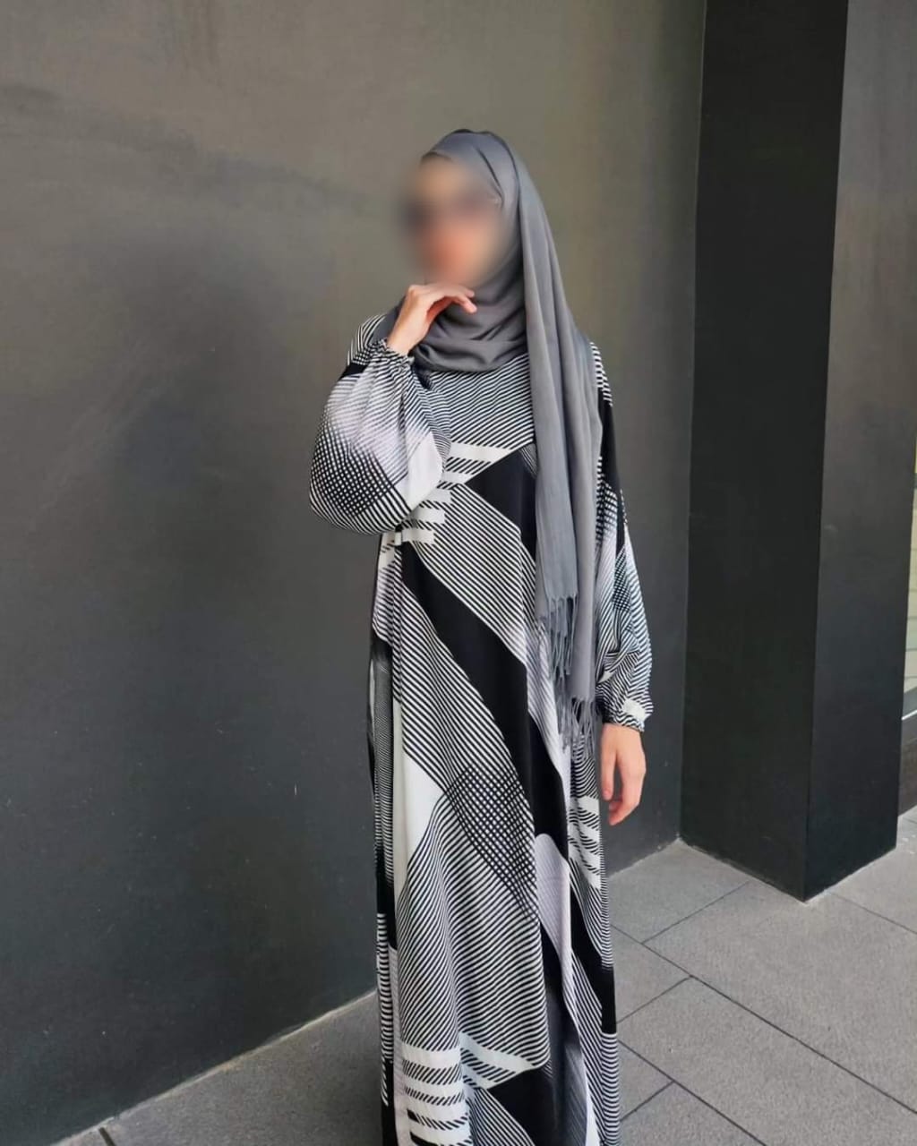 Geometric Sunny Abaya HAC-0279