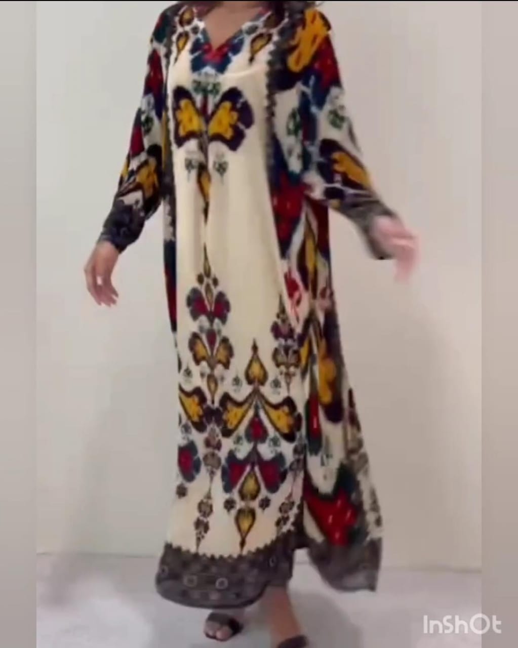 Ikat Kaftan Dress