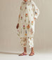 Off White Printed  Kurta Set