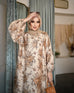 Floral Abaya Brown HAC_0066