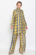 Yellow Abstract Pant Set HCS-0013