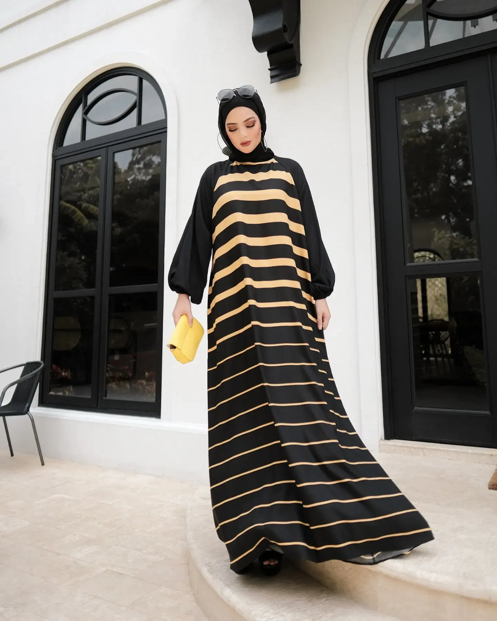 Yellow Lines Abaya HAC_0174