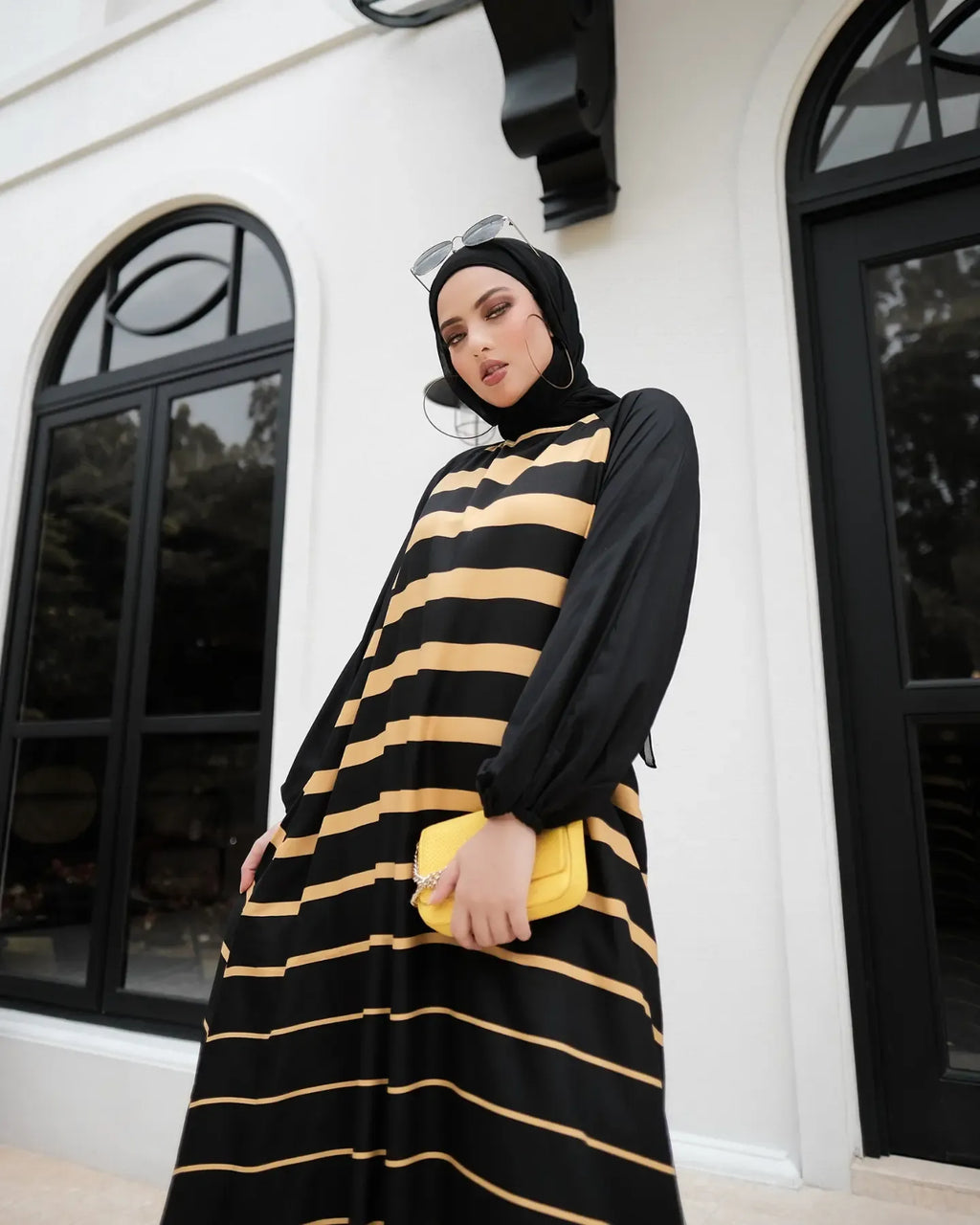 Yellow Lines Abaya HAC_0174