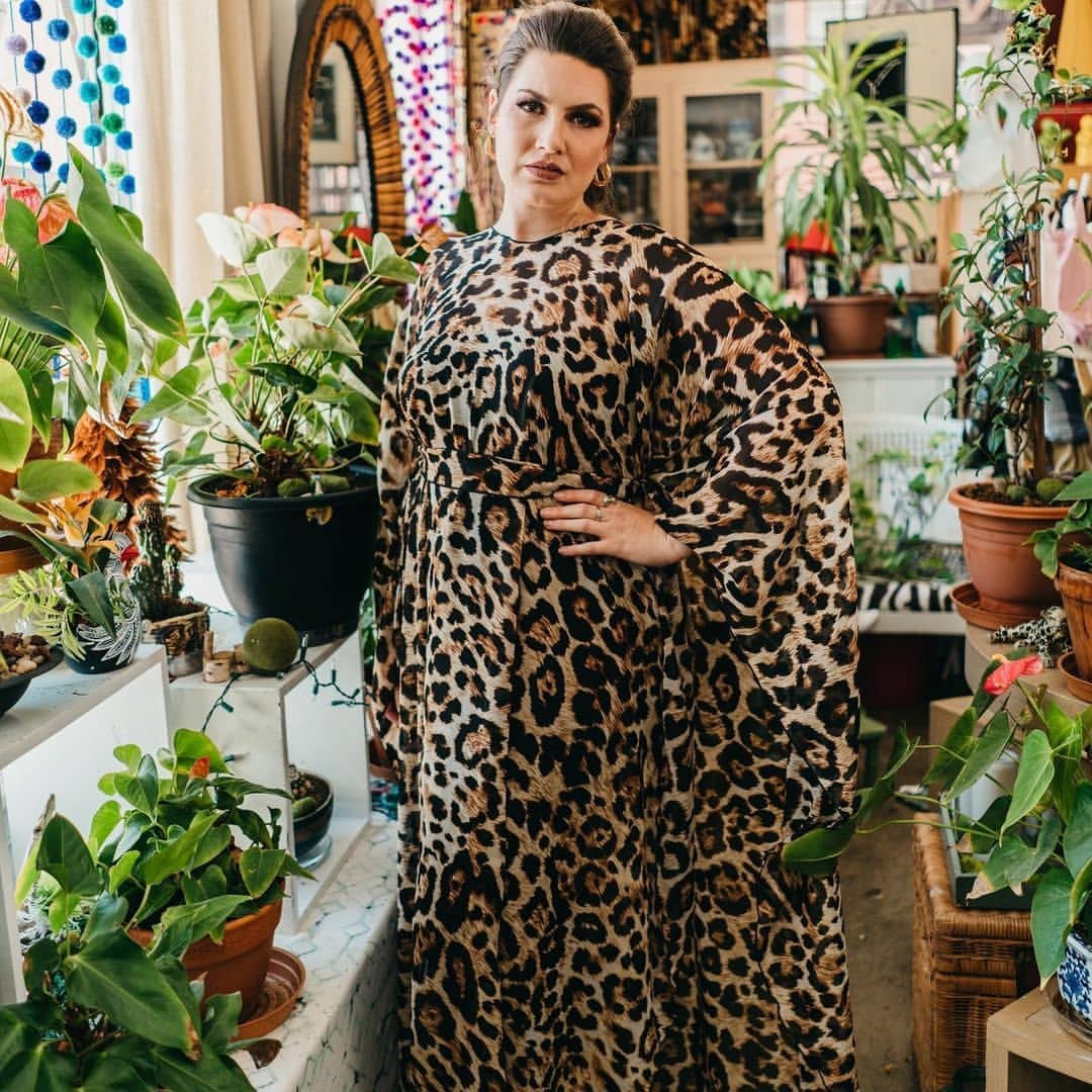 Leapord Print Kaftan HLK-0155