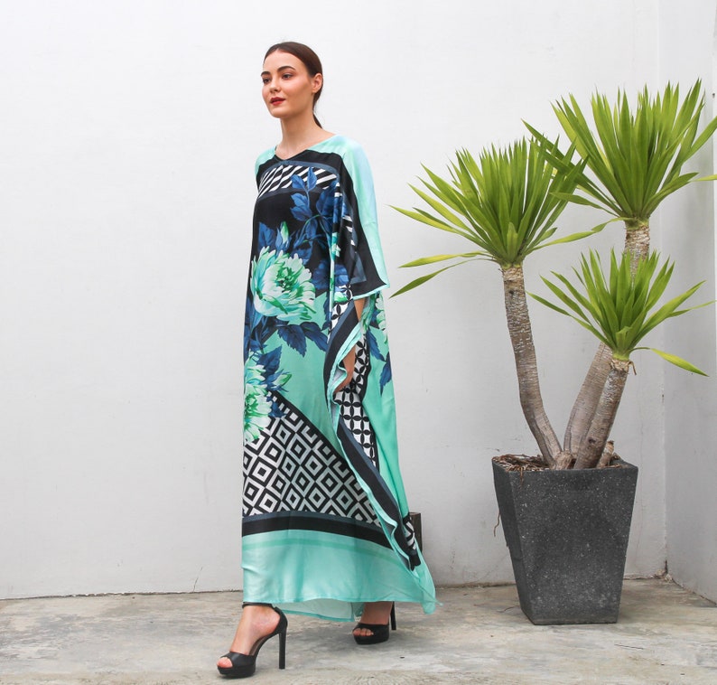 Floral Silk Kaftan HLK-0105