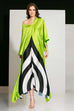 Green Black Long Dress HWD-0030