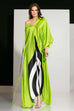 Green Black Long Dress HWD-0030