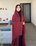 Maroon Hoodie Abaya