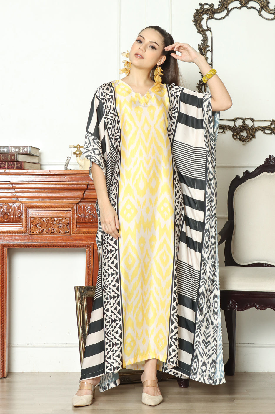 Silk kaftan HLK-0141